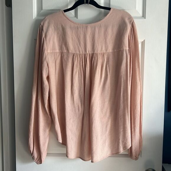 Free People Check On It Wrap Blouse Pink Size S - Picture 8 of 8